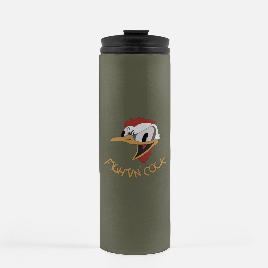 B-26 "Fightin' Cock" Inspired Thermal Tumbler (16 Oz.) - I Love a Hangar