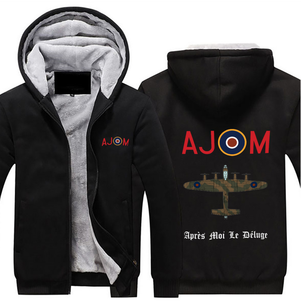 Lancaster " AJ-M" Sherpa Lined Full Zip Hoodie - I Love a Hangar