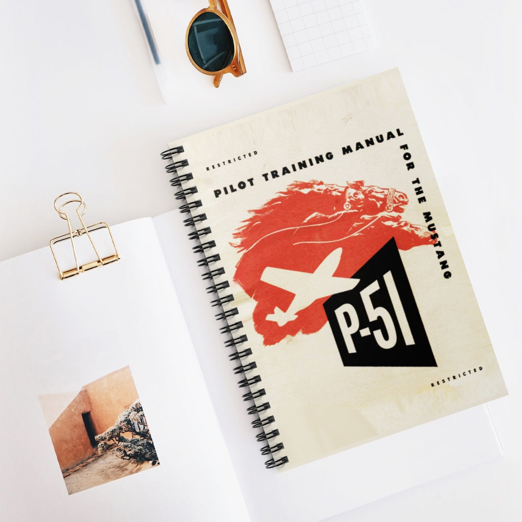 P-51 "Mustang" Inspired Spiral Notebook - I Love a Hangar