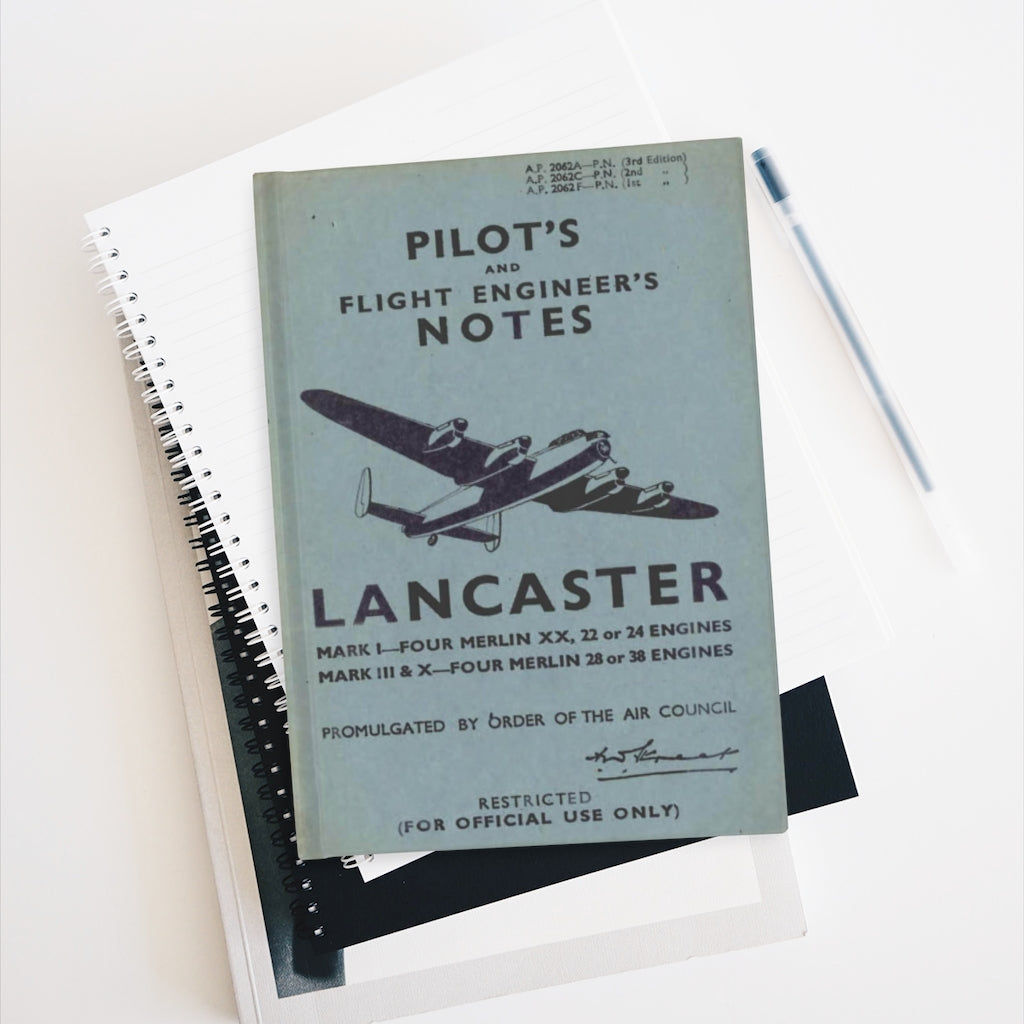 Avro "Lancaster" Inspired Hardcover Journal - I Love a Hangar