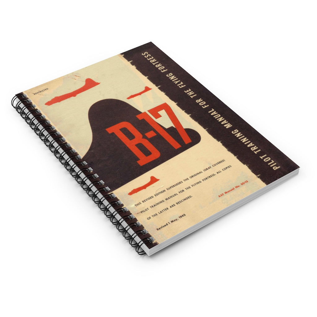 B-17 "Flying Fortress" Inspired Spiral Notebook - I Love a Hangar