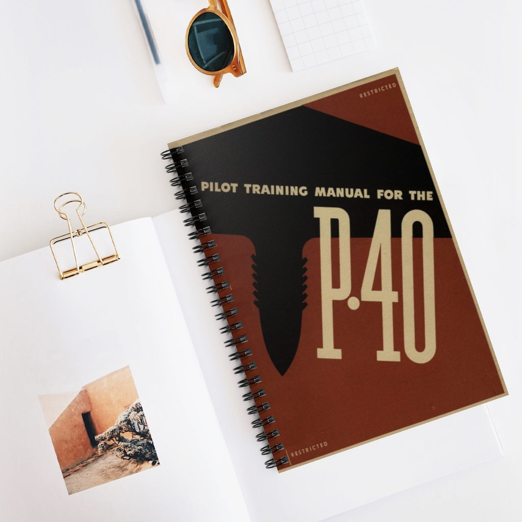 P-40 "Warhawk" Inspired Spiral Notebook - I Love a Hangar