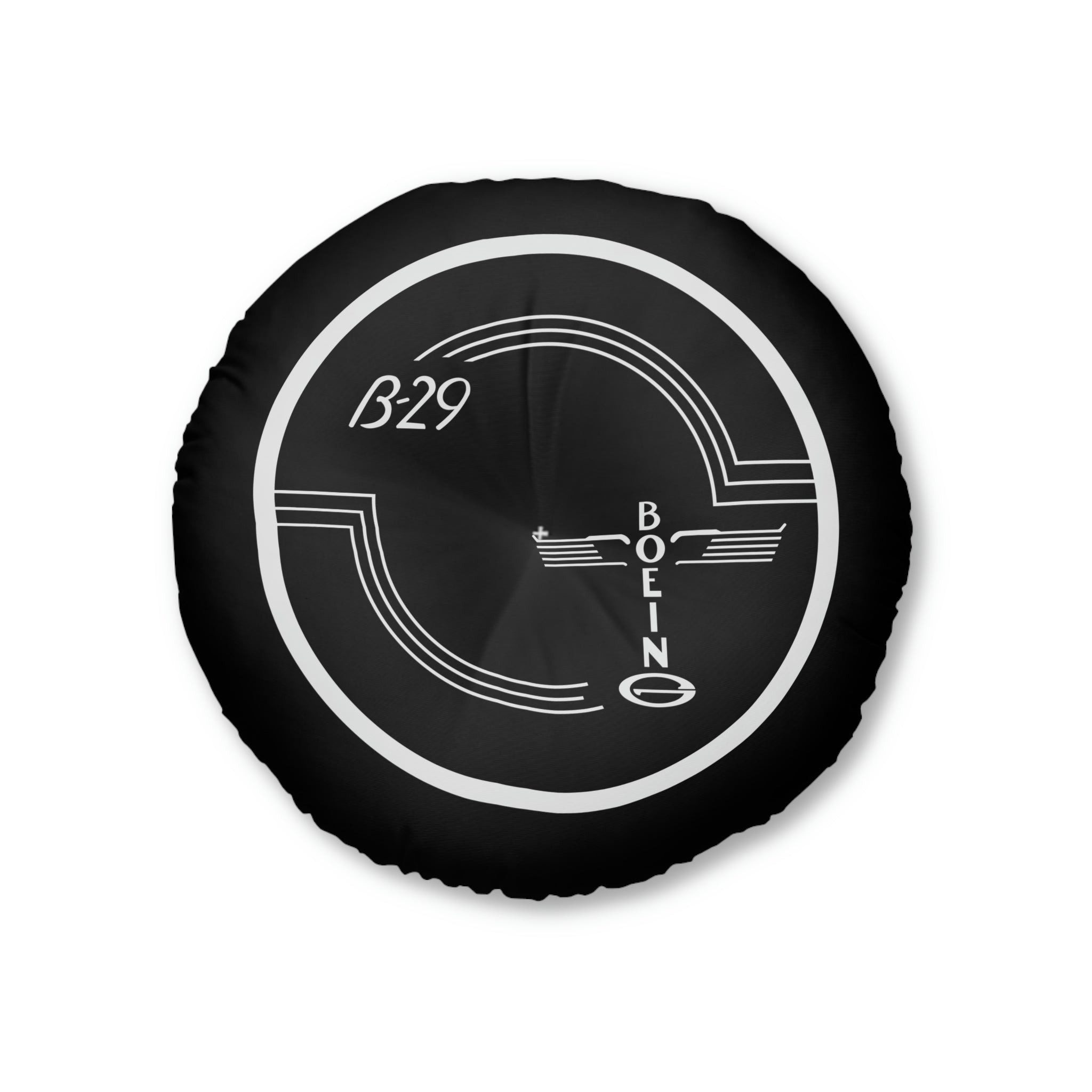 B-29 Tufted Floor Pillow, Round - I Love a Hangar