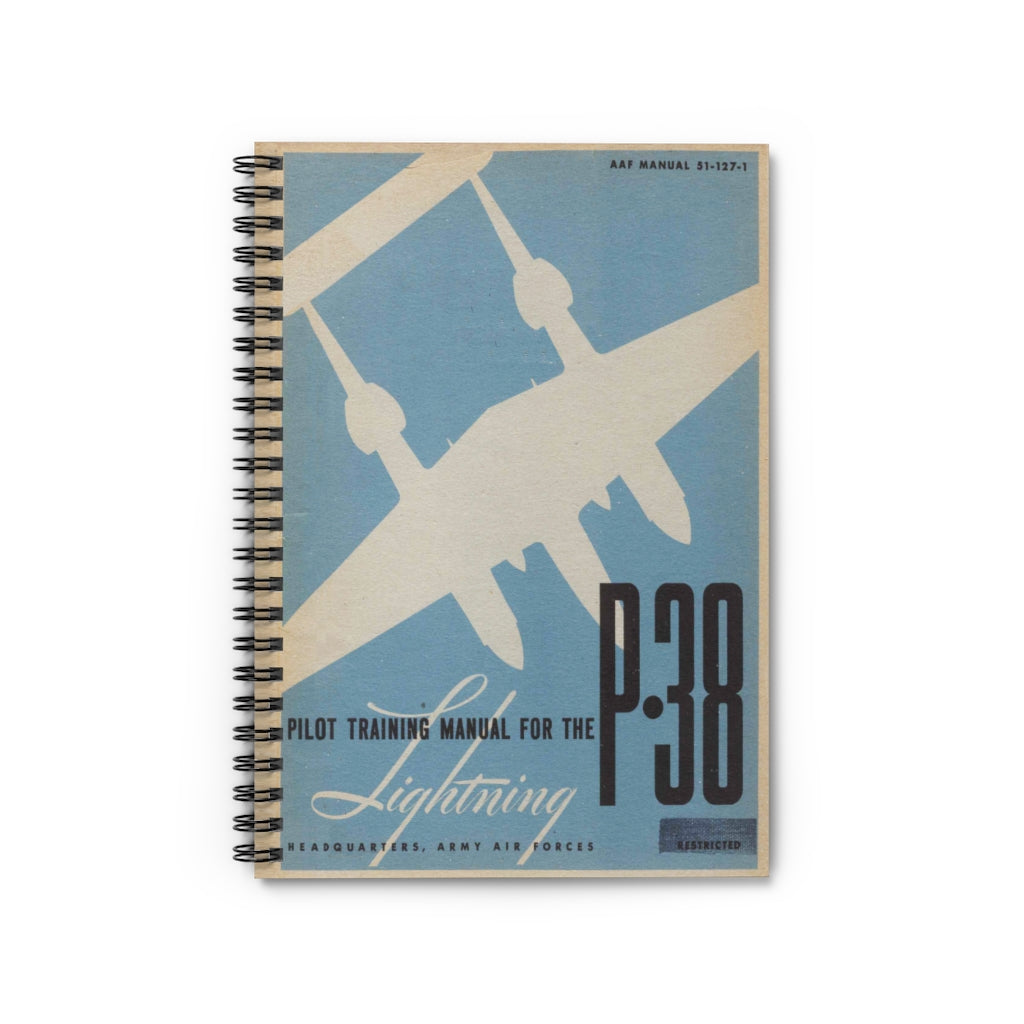 P-38 "Lightning" Inspired Spiral Notebook - I Love a Hangar