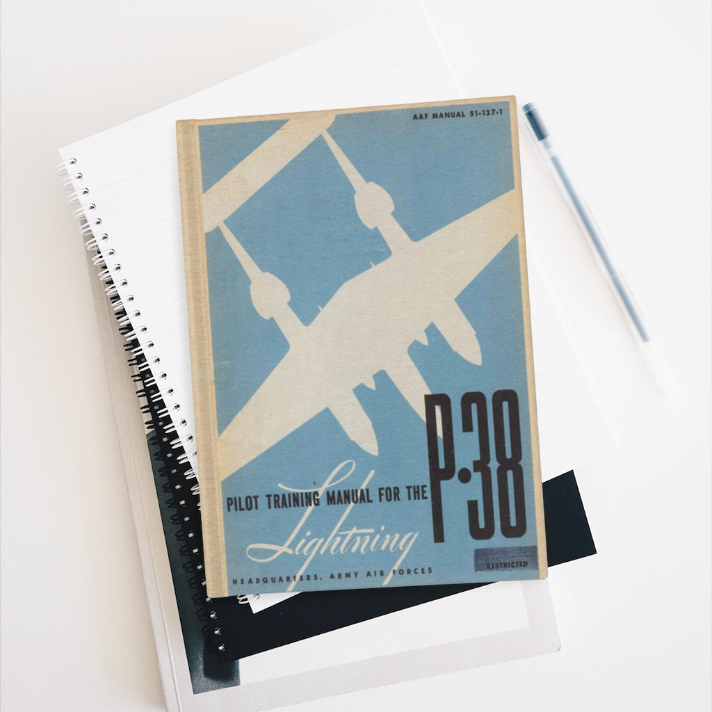 P-38 "Lightning" Inspired Hardcover Journal - I Love a Hangar