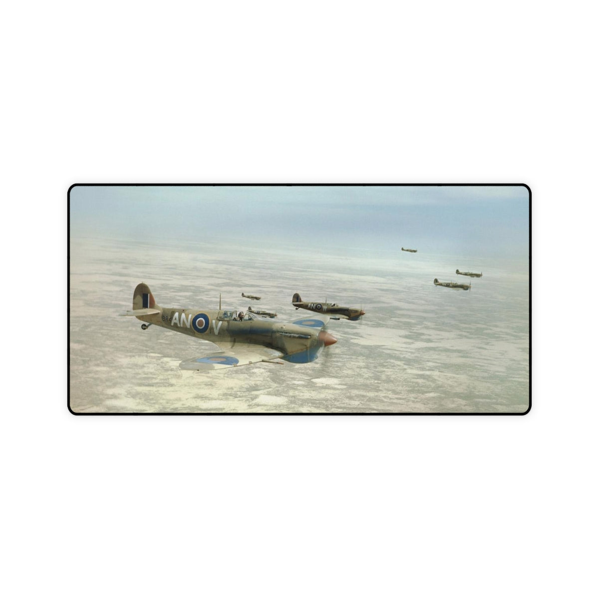 Spitfire of No. 417 Squadron RCAF Desk Mat - I Love a Hangar