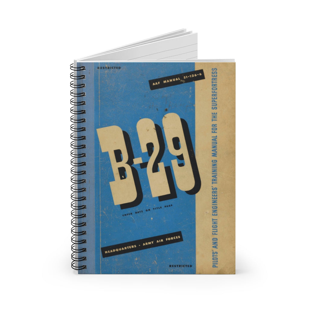 B-29 "Superfortress" Inspired Spiral Notebook - I Love a Hangar