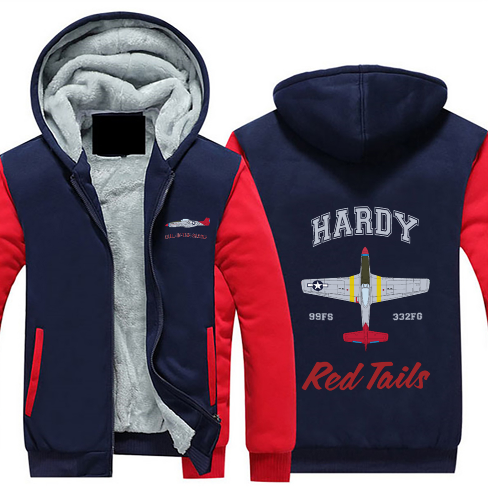 P-51 "Tall In The Saddle" Sherpa Lined Full Zip Hoodie - I Love a Hangar