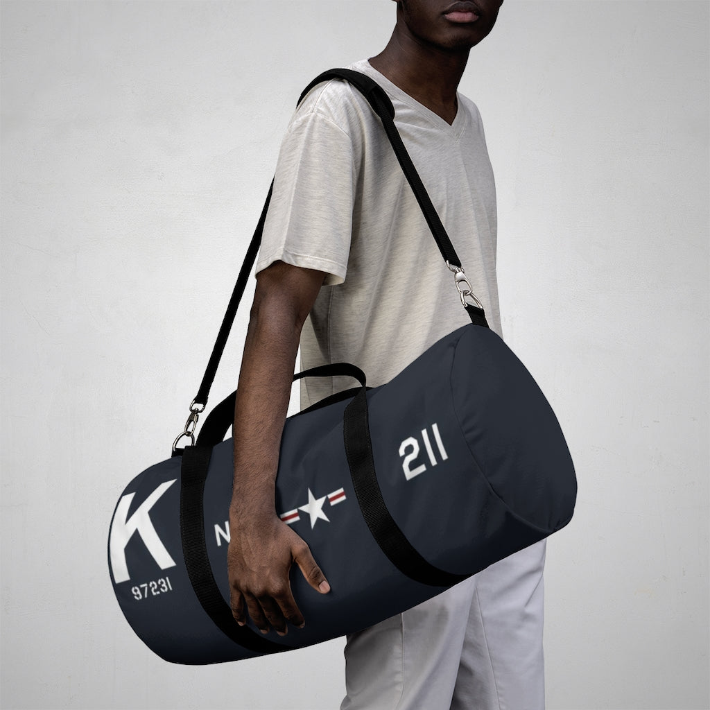 F4U of Jesse Brown Aviator Duffel Bag - I Love a Hangar