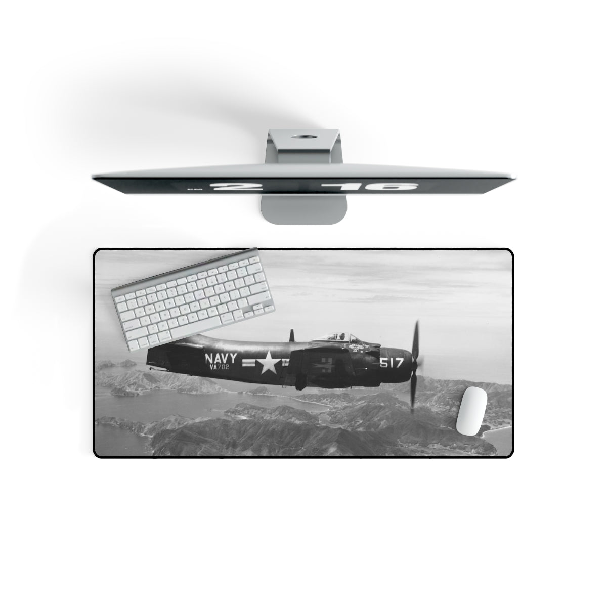 AD-2 Skyraider Desk Mat - I Love a Hangar