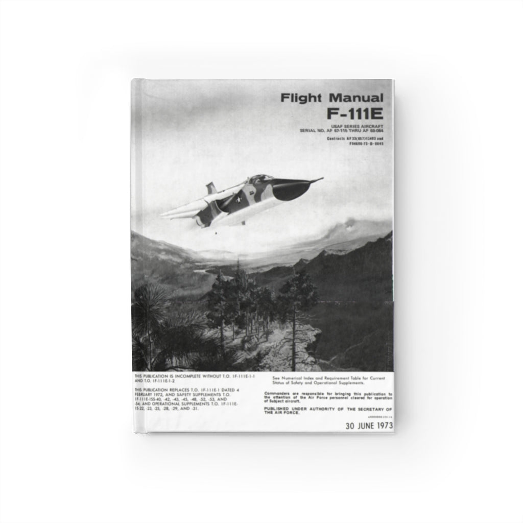 F-111 "Aardvark" Inspired Hardcover Journal - I Love a Hangar