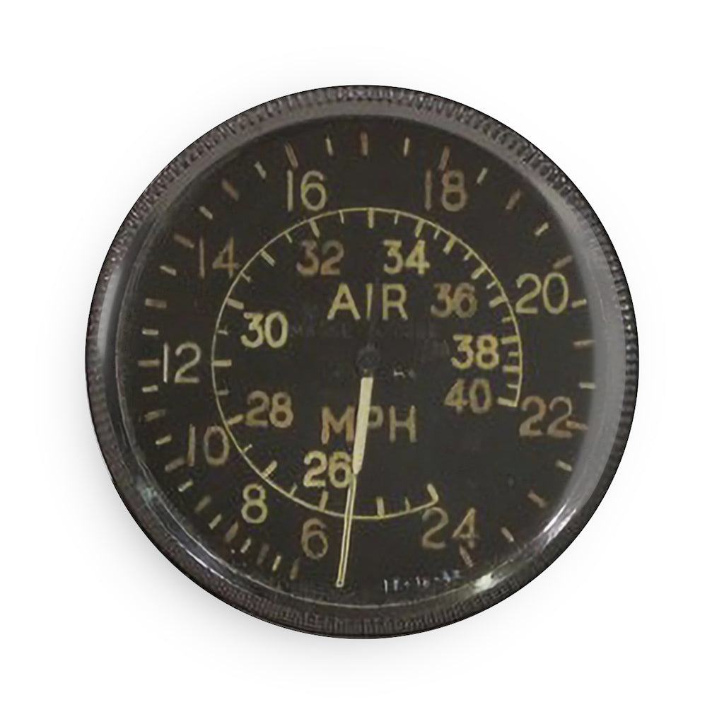 Lancaster Air Speed Indicator Button Magnet, Round (1 & 10 pcs) - I Love a Hangar