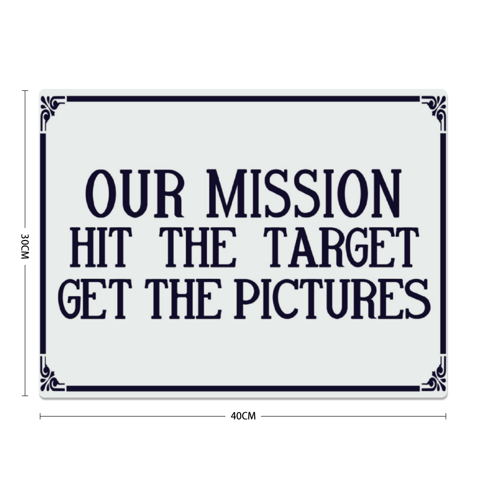 "Our Mission....." Metal Sign 16inx12in - I Love a Hangar