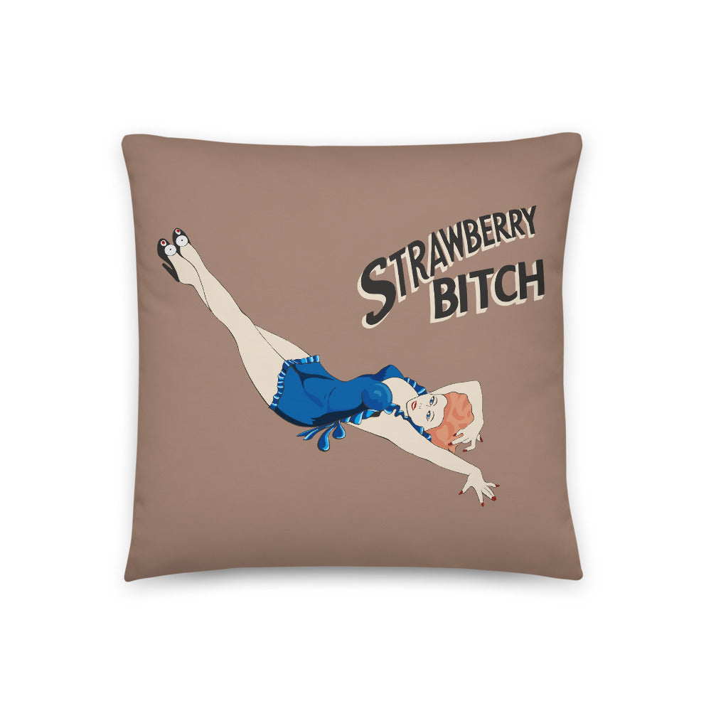 B-24 "Strawberry Bitch" Inspired Throw Pillow - Double Sided Print - I Love a Hangar
