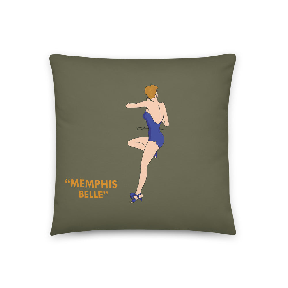 B-17 "Memphis Belle" Inspired Throw Pillow (Blue Belle) - I Love a Hangar