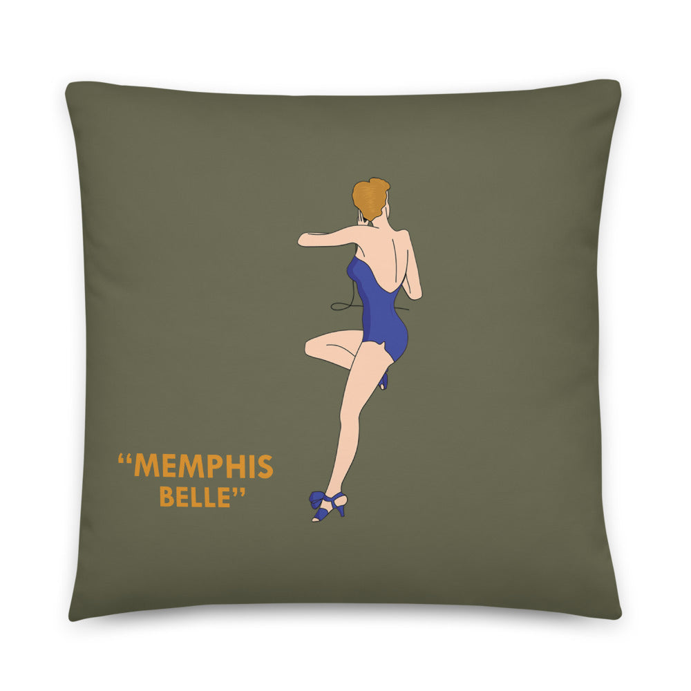 B-17 "Memphis Belle" Inspired Throw Pillow (Blue Belle) - I Love a Hangar