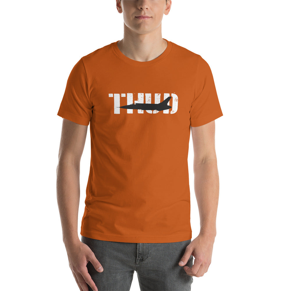 F-105 "Thud" Short-Sleeve Unisex Premium T-Shirt | Bella + Canvas 3001 - I Love a Hangar