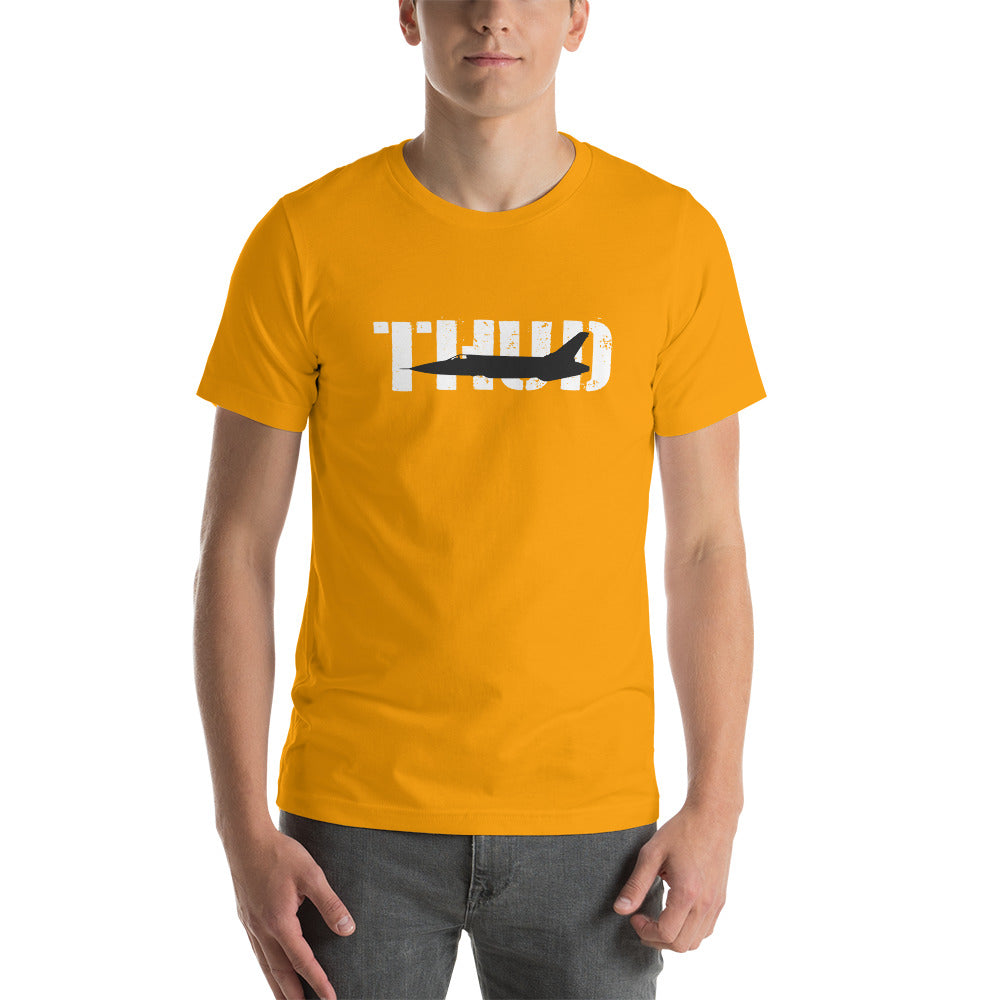 F-105 "Thud" Short-Sleeve Unisex Premium T-Shirt | Bella + Canvas 3001 - I Love a Hangar