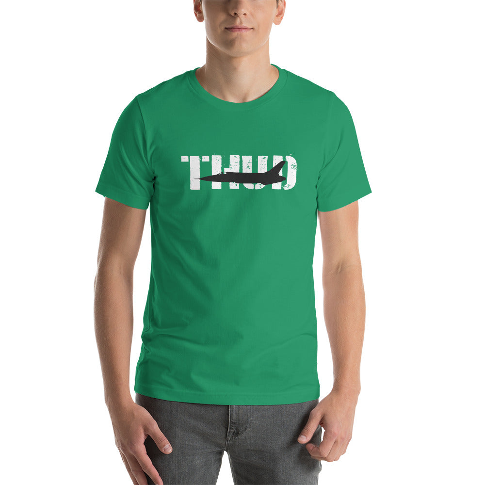 F-105 "Thud" Short-Sleeve Unisex Premium T-Shirt | Bella + Canvas 3001 - I Love a Hangar