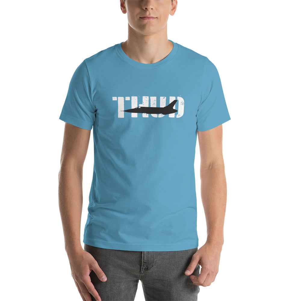 F-105 "Thud" Short-Sleeve Unisex Premium T-Shirt | Bella + Canvas 3001 - I Love a Hangar