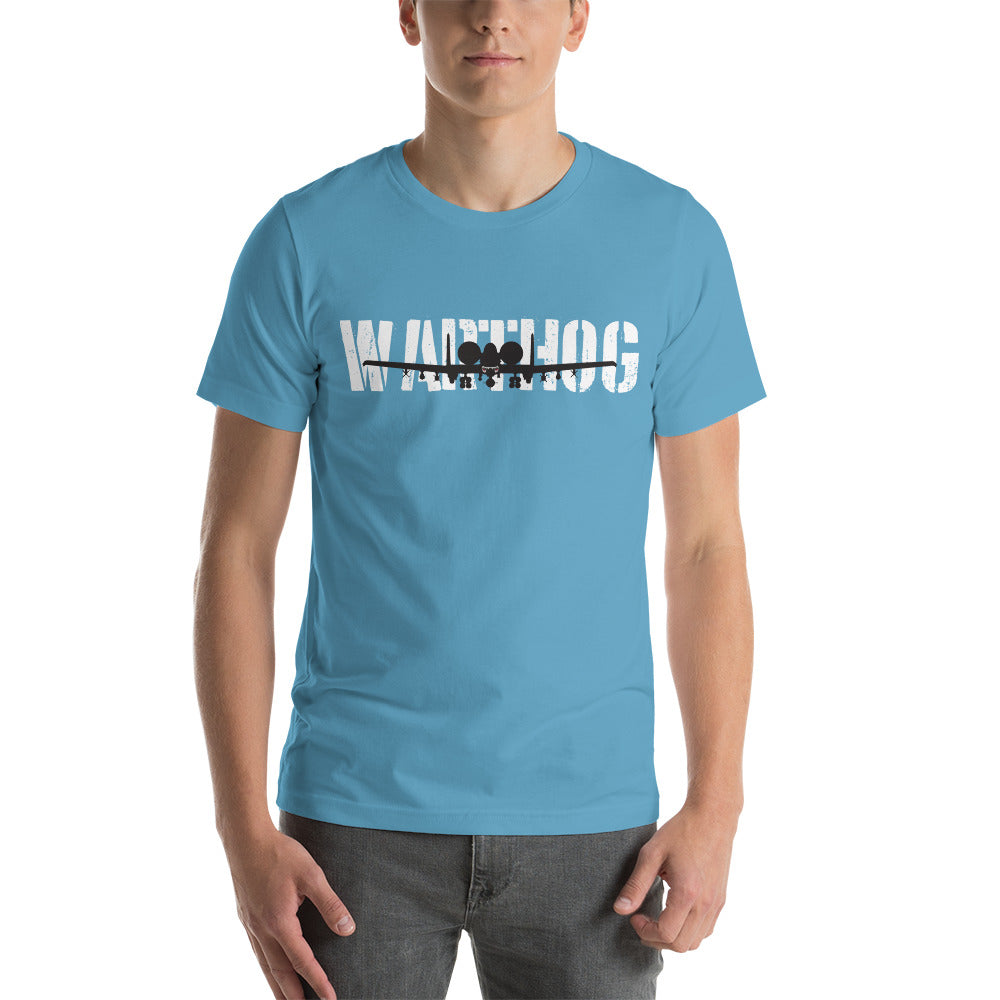 A-10 Warthog Short-Sleeve Unisex Premium T-Shirt | Bella + Canvas 3001 - I Love a Hangar