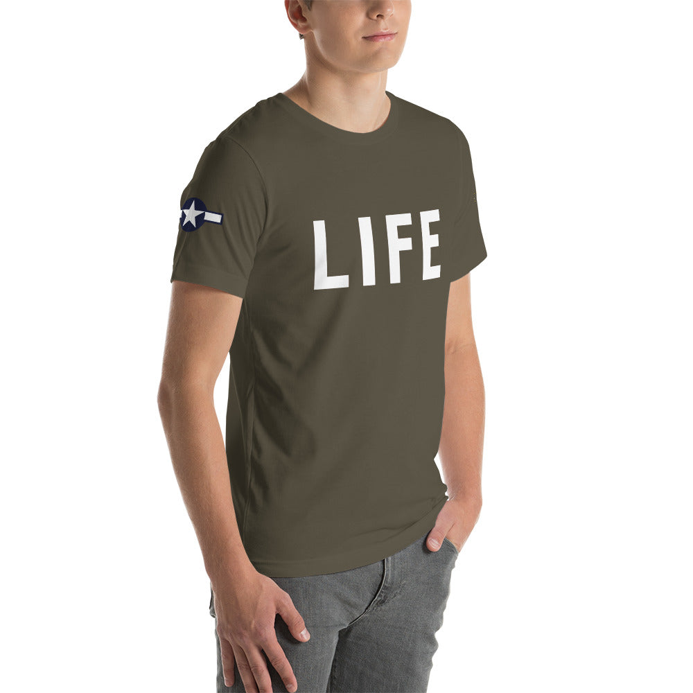 B-24 "LIFE" 42-52728 Short-Sleeve Unisex T-Shirt - I Love a Hangar