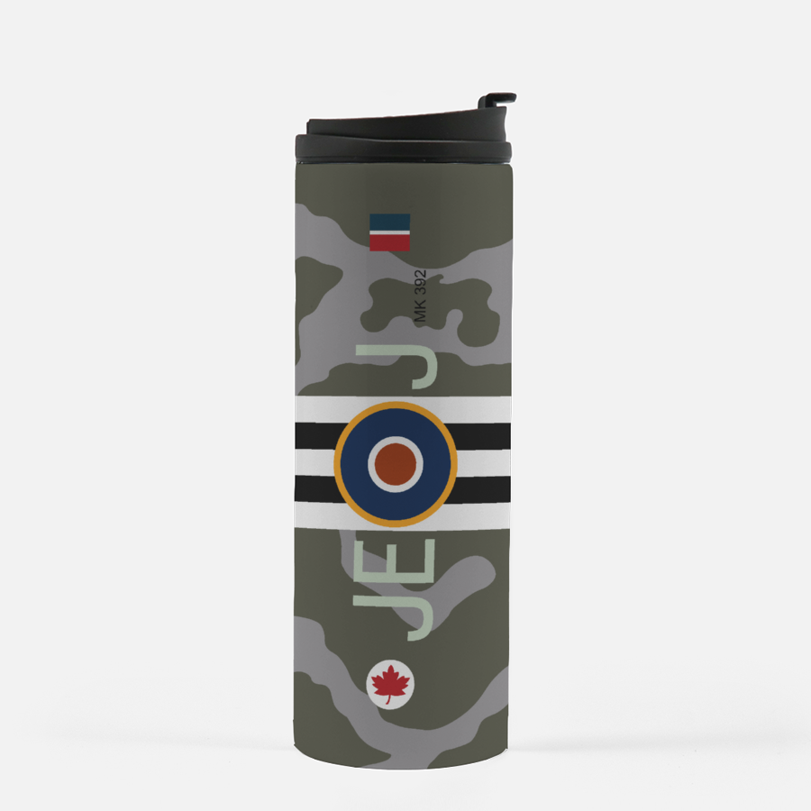 Spitfire of "Johnnie" Johnson Inspired Thermal Tumbler (16 Oz.) - I Love a Hangar