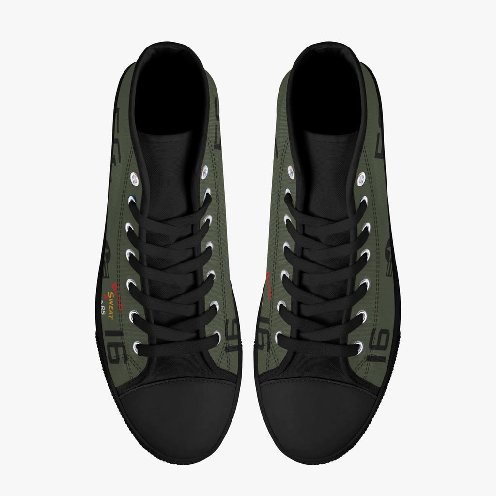 CH-46 "Blood, Sweat & Tears" High Top Canvas Shoes - I Love a Hangar