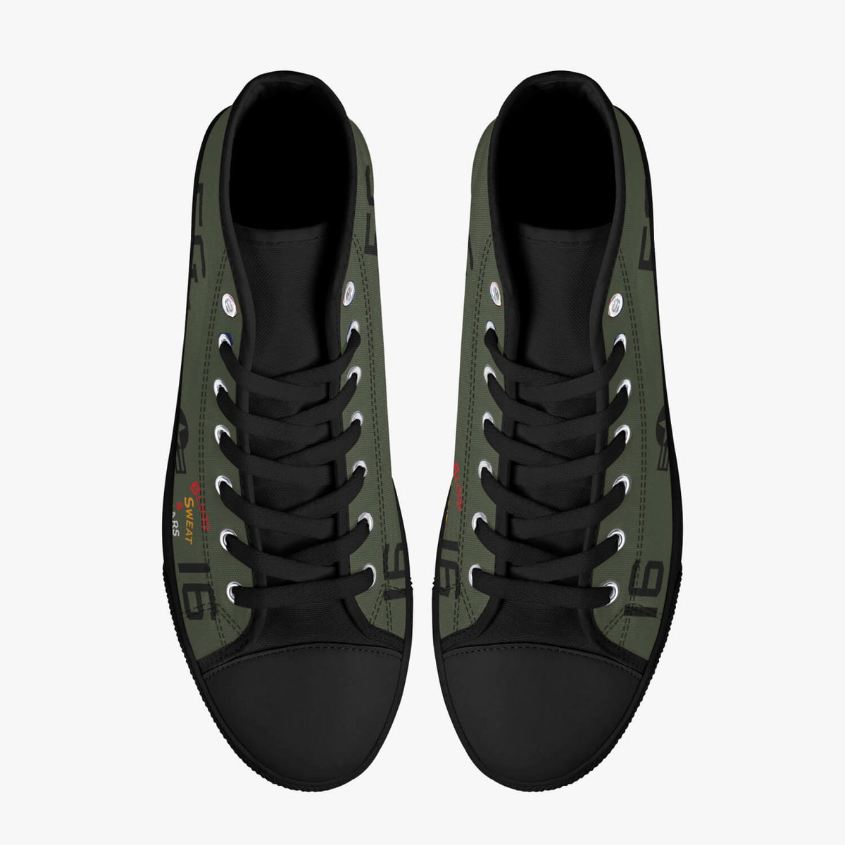 CH-46 "Blood, Sweat & Tears" High Top Canvas Shoes - I Love a Hangar