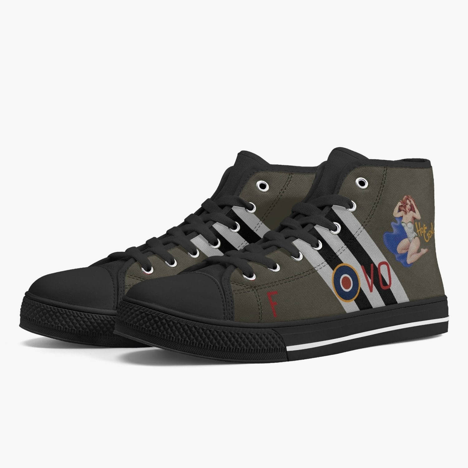 B-25 "Hot Gen!" High Top Canvas Shoes - I Love a Hangar