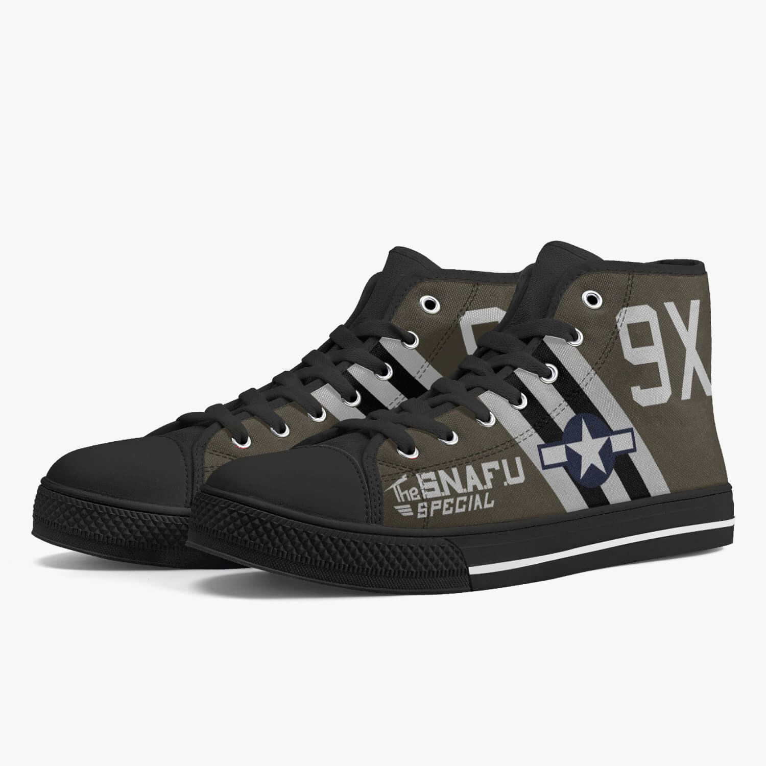 C-47 "The SNAFU Special" High Top Canvas Shoes - I Love a Hangar