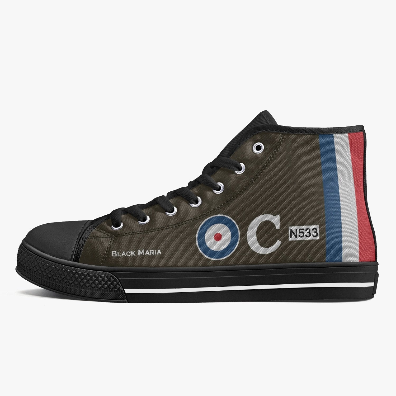 Sopwith Triplane ‘Black Maria’ High Top Canvas Shoes - I Love a Hangar