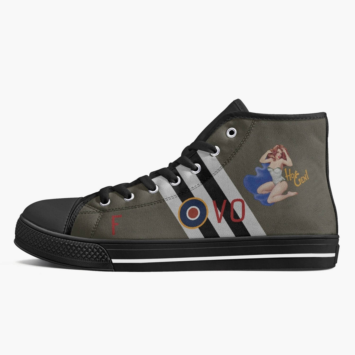 B-25 "Hot Gen!" High Top Canvas Shoes - I Love a Hangar