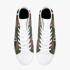 Spitfire "AZ-Q" of Pat Hughes Men's High Top Canvas Shoes - I Love a Hangar