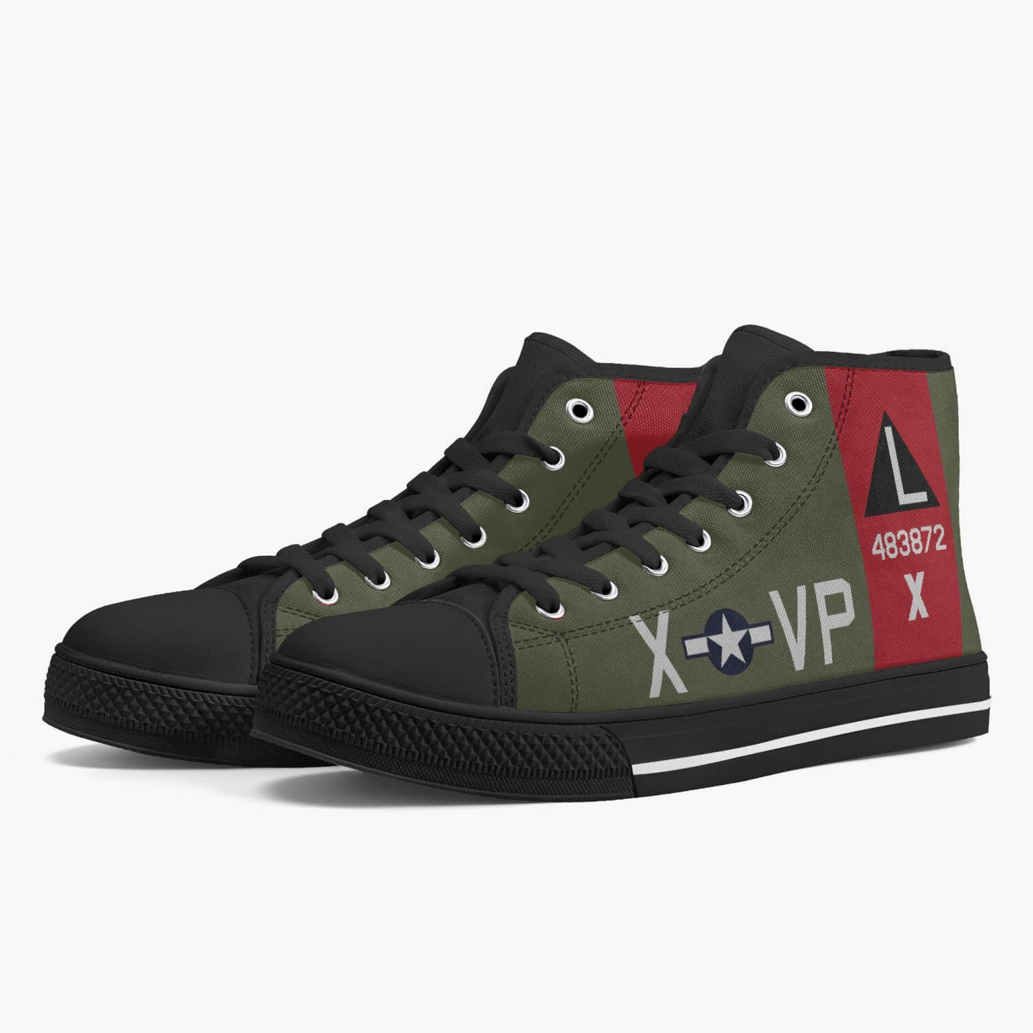 B-17 "Texas Raiders" High Top Canvas Shoes - I Love a Hangar