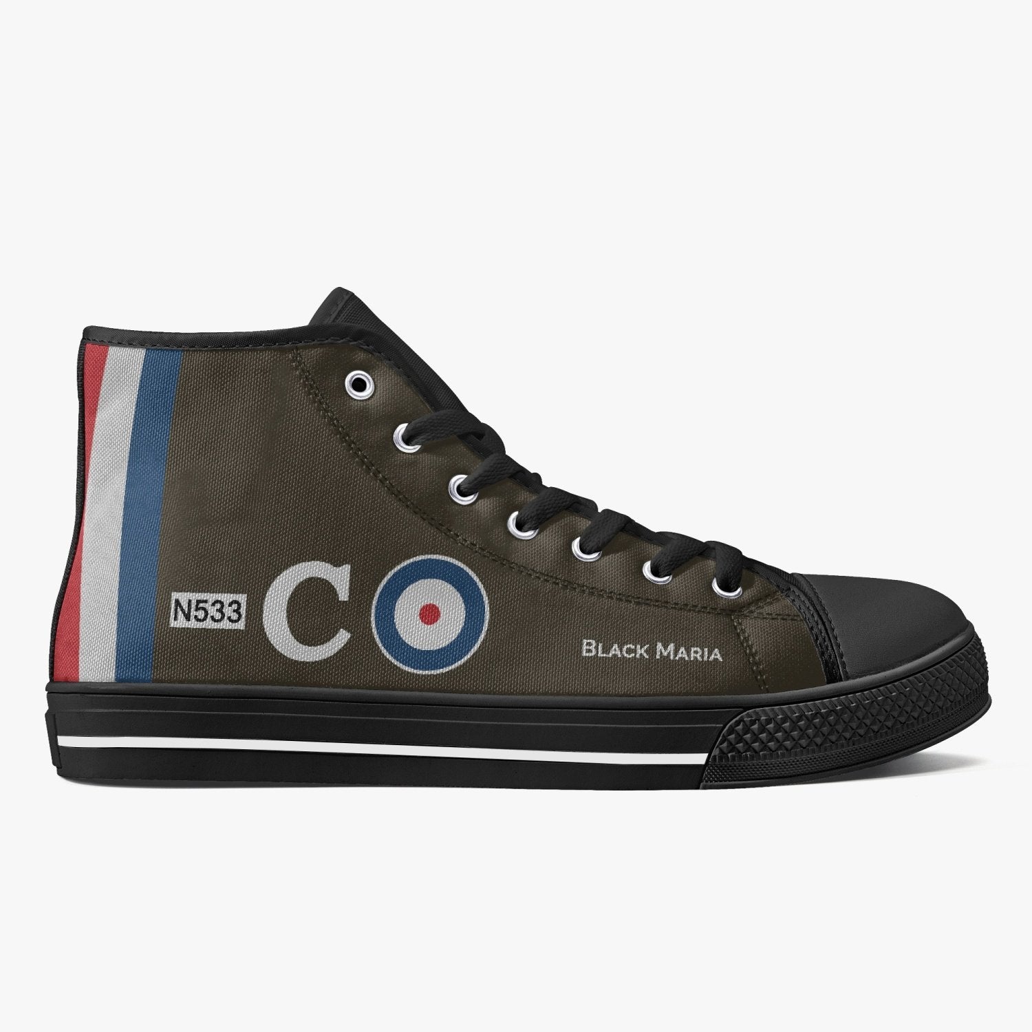 Sopwith Triplane ‘Black Maria’ High Top Canvas Shoes - I Love a Hangar