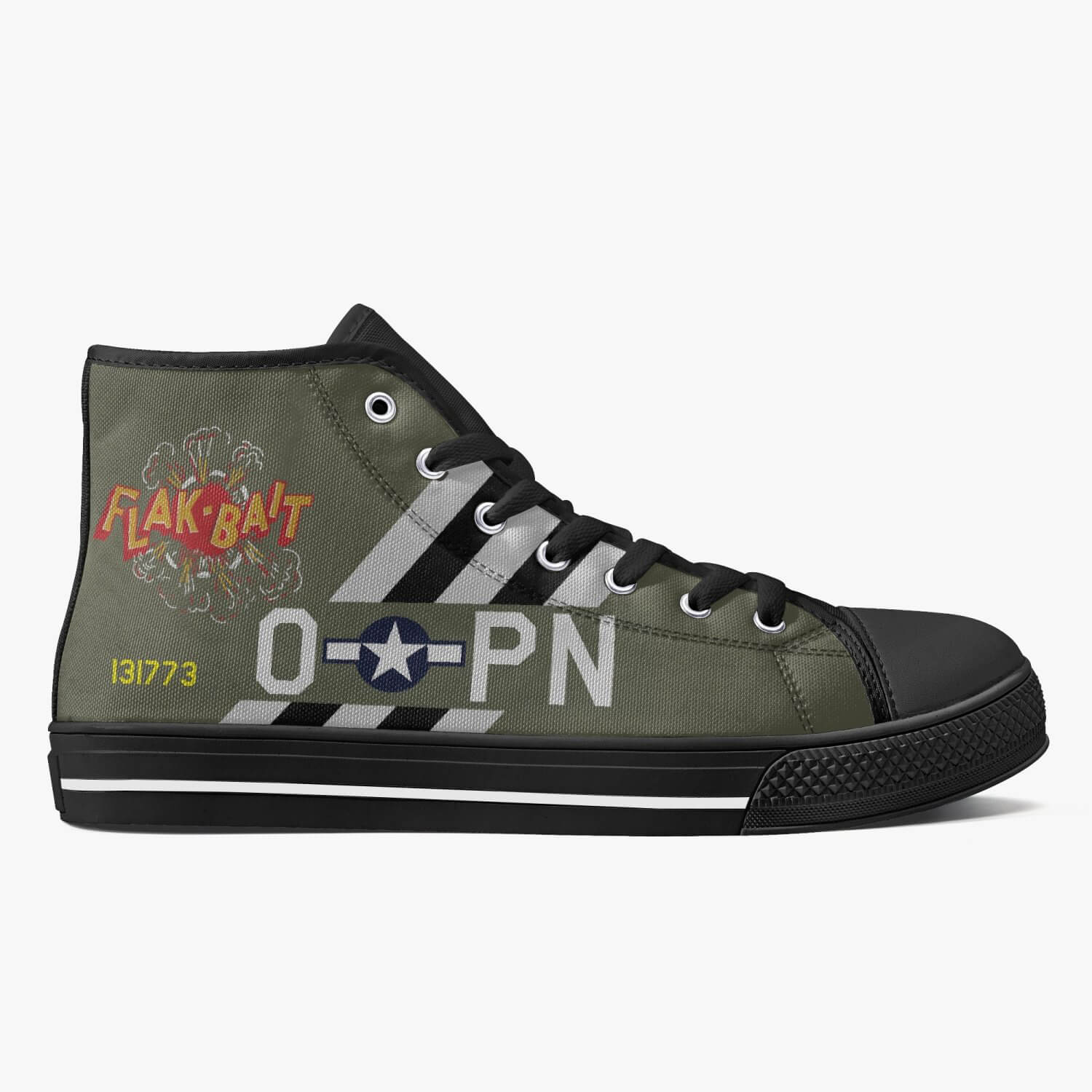 B-26 "Flak-Bait" High Top Canvas Shoes - I Love a Hangar