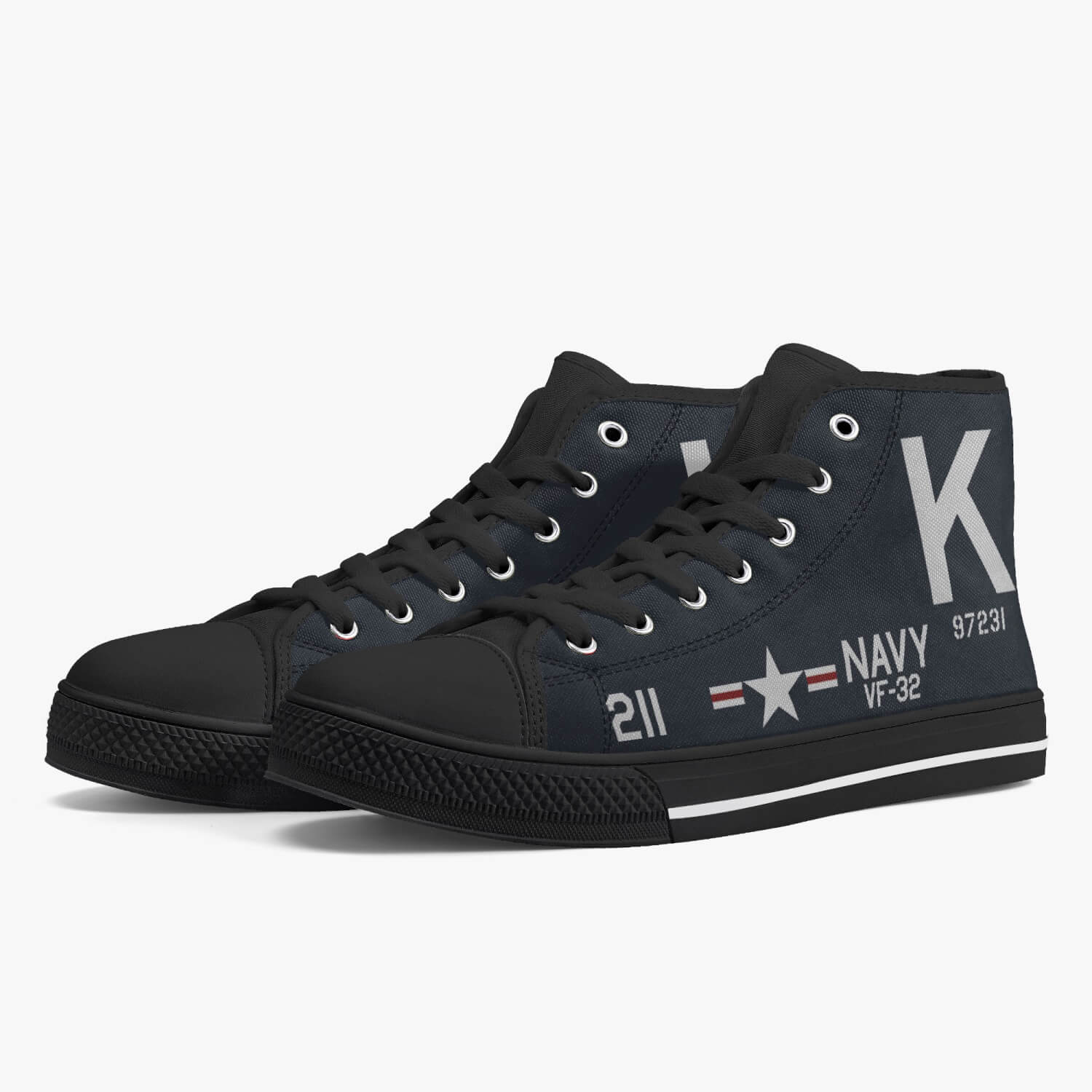 F4U Corsair of Jesse Brown High Top Canvas Shoes - I Love a Hangar