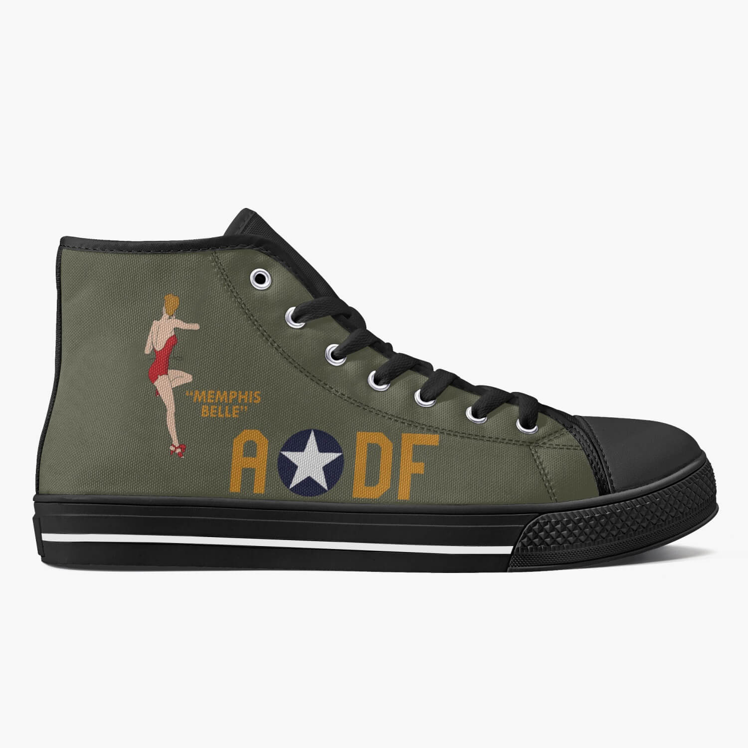 B-17 "Memphis Belle" High Top Canvas Shoes - I Love a Hangar