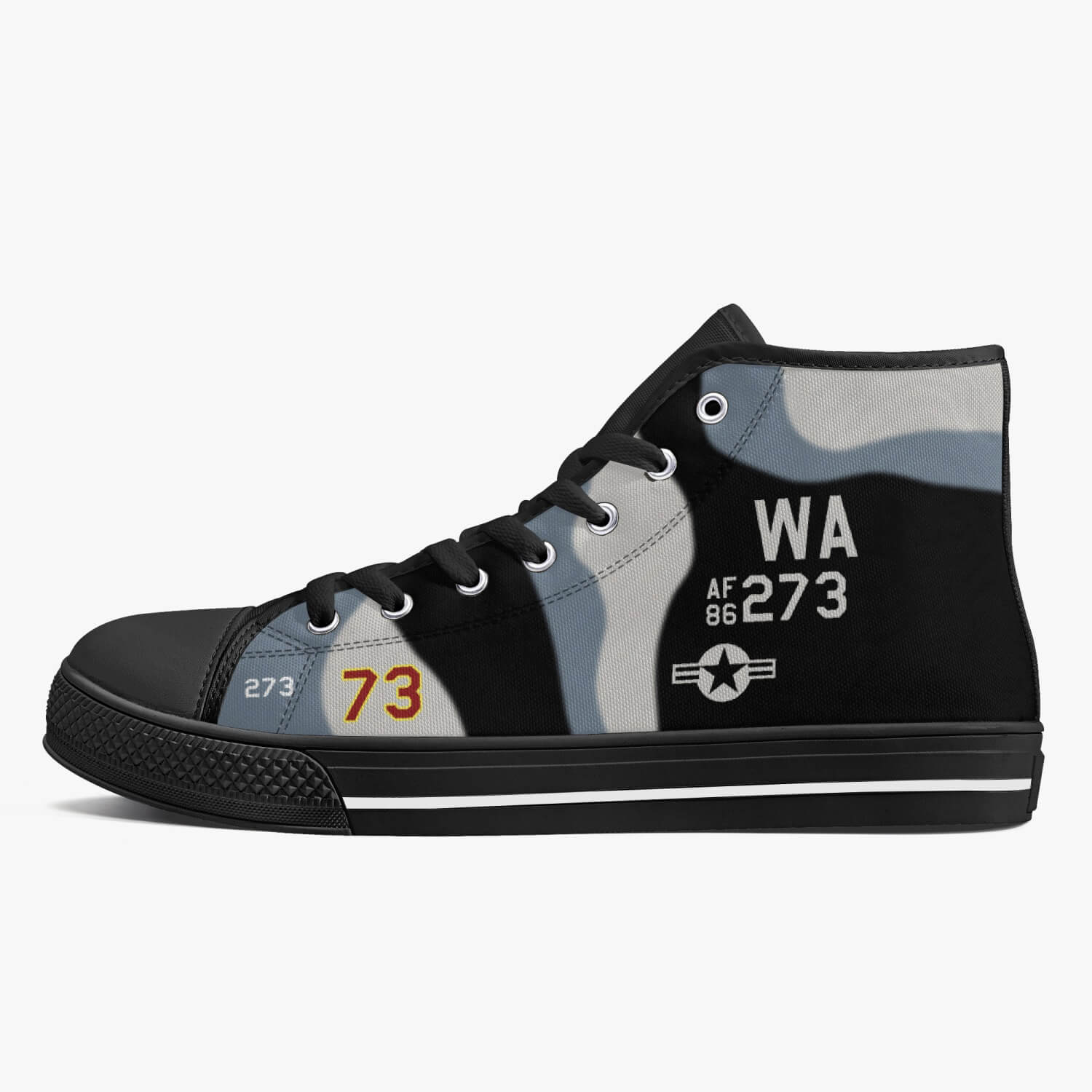 64th Aggressor Squadron High Top Canvas Shoes - I Love a Hangar