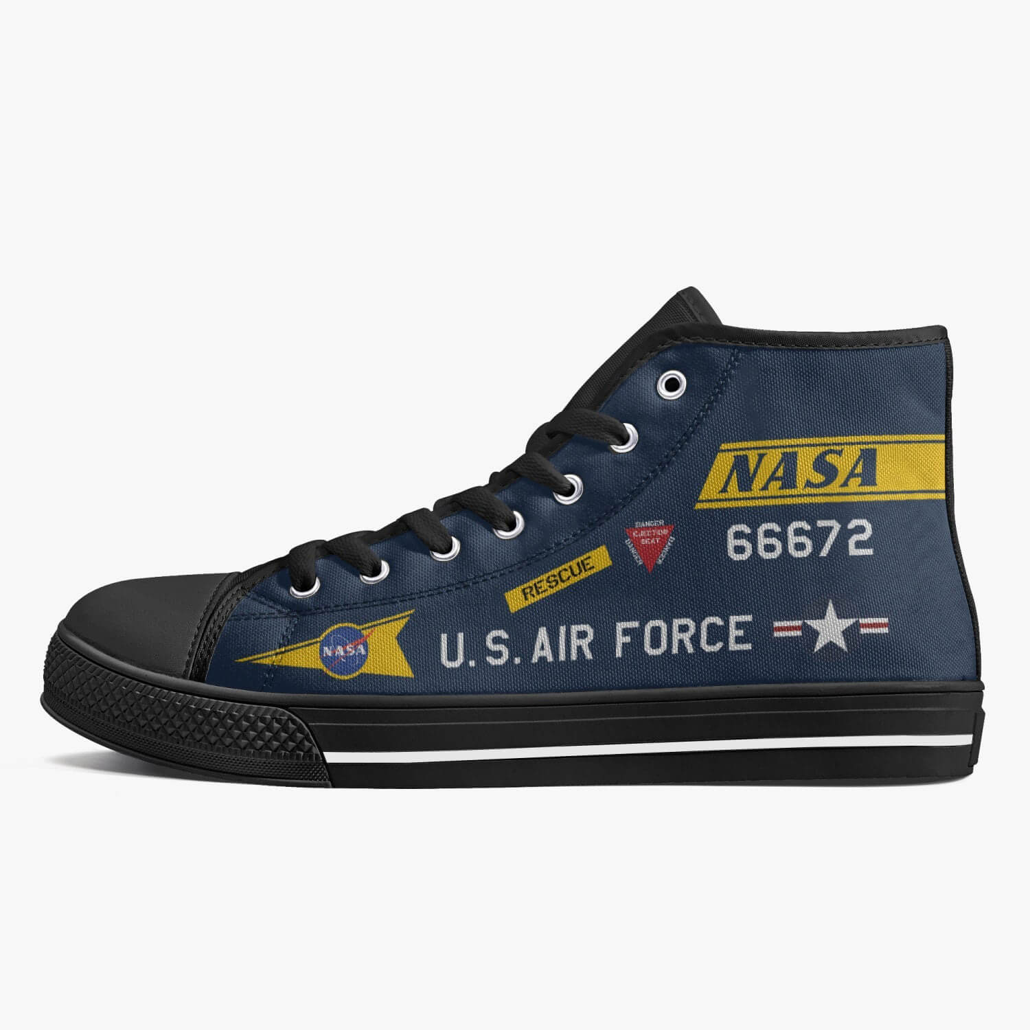 X-15 "56-6672" High Top Canvas Shoes - I Love a Hangar