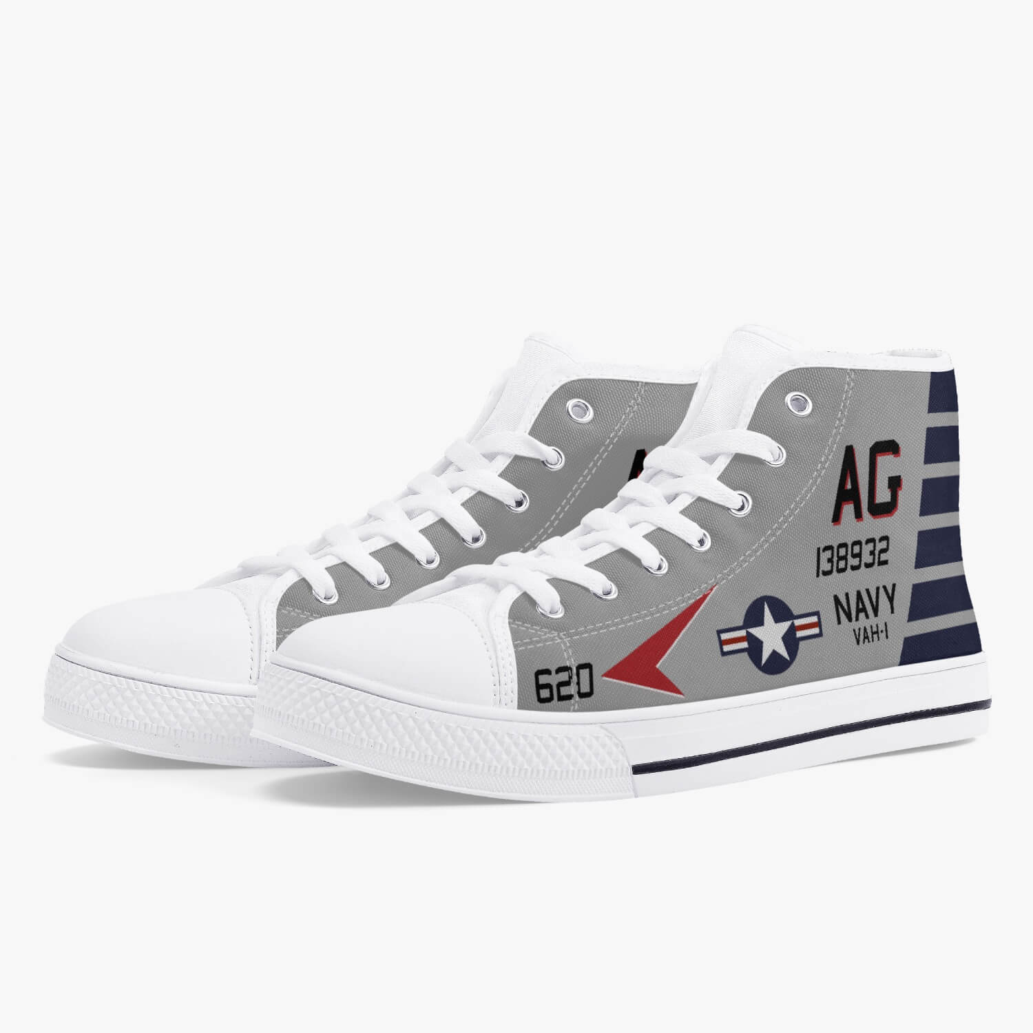 VAH-1 "Smokin' Tigers" High Top Canvas Shoes - I Love a Hangar