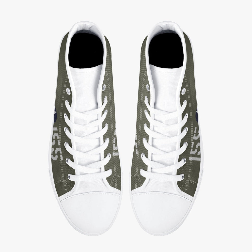 P-40 "#155" of 2LT Kenneth Taylor High Top Canvas Shoes - I Love a Hangar
