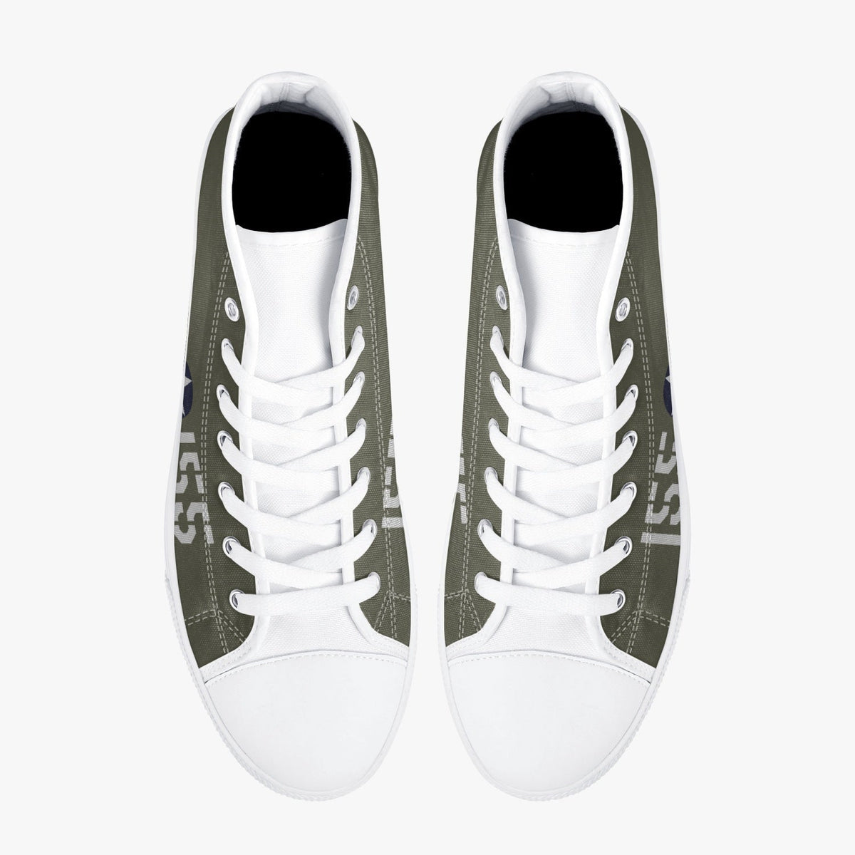 P-40 "#155" of 2LT Kenneth Taylor High Top Canvas Shoes - I Love a Hangar