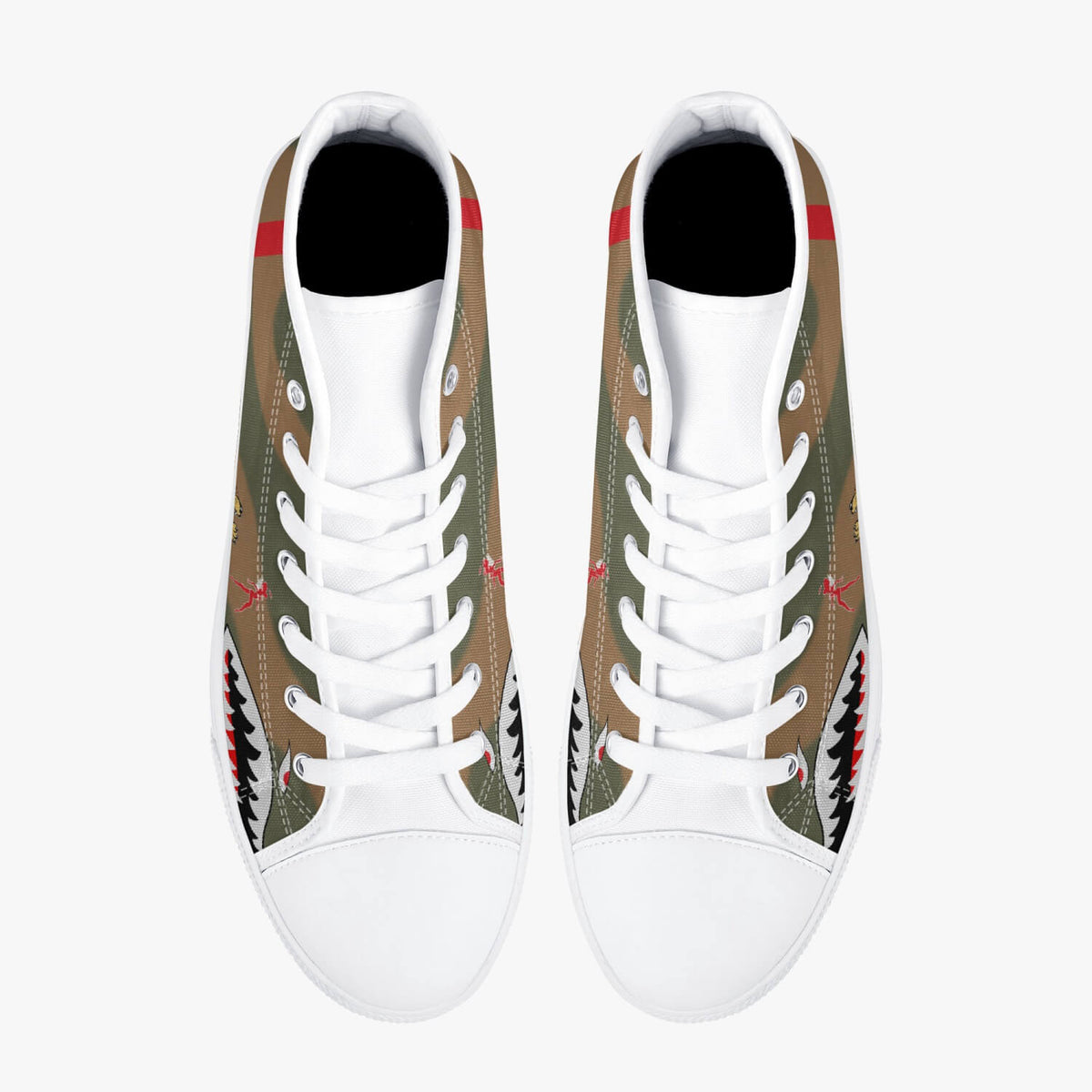 P-40 "White 68" of Charles Older High Top Canvas Shoes - I Love a Hangar
