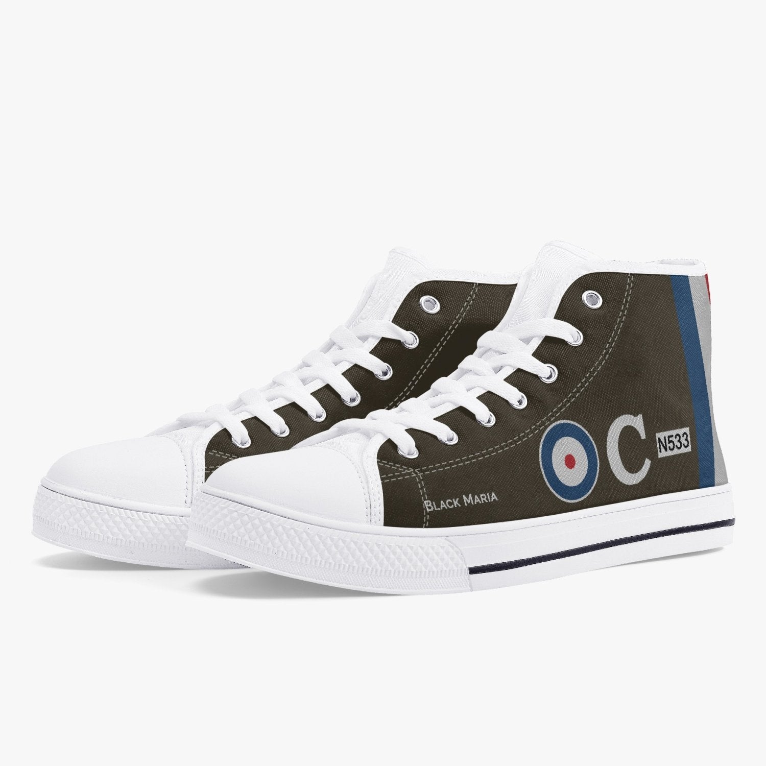 Sopwith Triplane ‘Black Maria’ High Top Canvas Shoes - I Love a Hangar