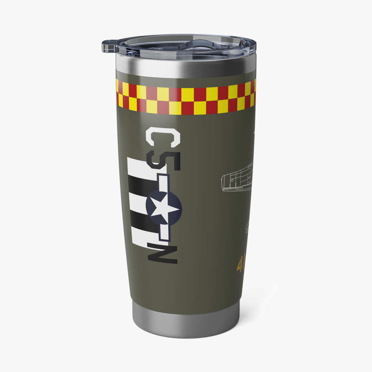 P-51 "Frenesi" Inspired 20oz (590ml) Stainless Steel Tumbler - I Love a Hangar