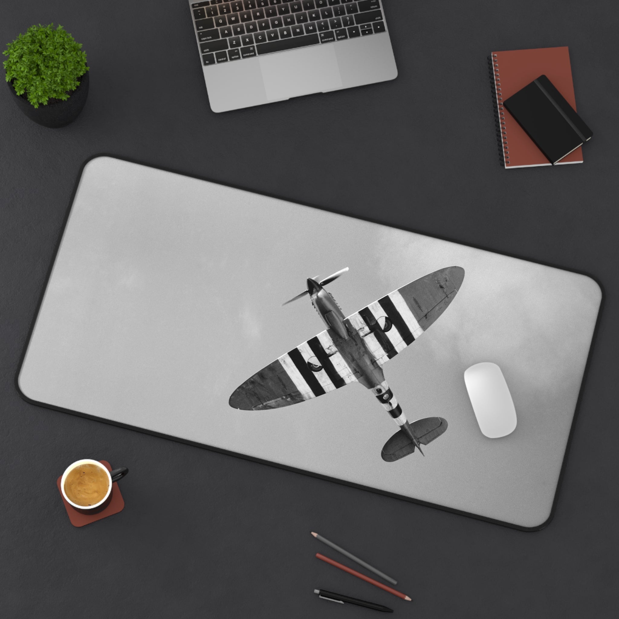 Spitfire PR Mk XI of No. 541 Squadron RAF Desk Mat - I Love a Hangar