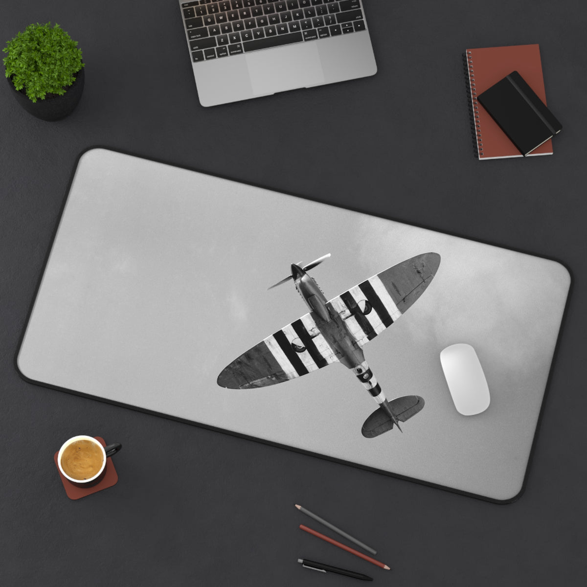 Spitfire PR Mk XI of No. 541 Squadron RAF Desk Mat - I Love a Hangar