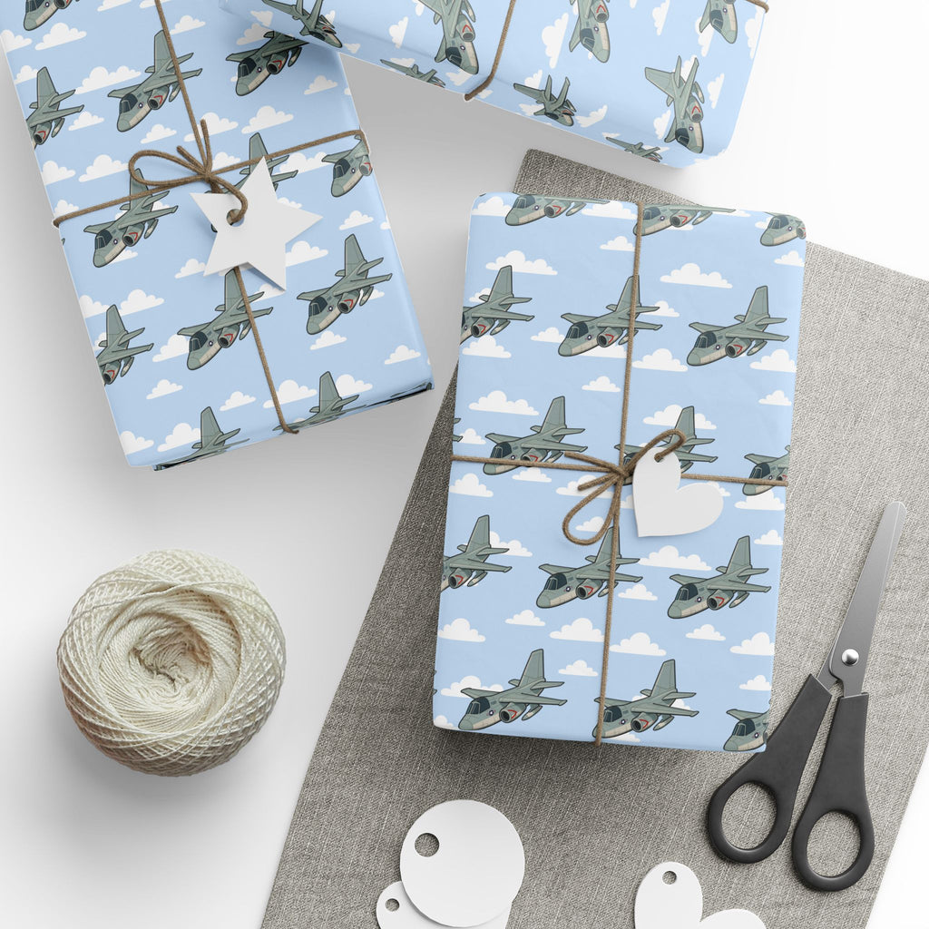 S-3 Viking Wrapping Paper -  Sky Blue